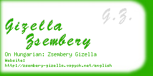 gizella zsembery business card